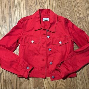 BLDWN‎ Vibrant Red Jean Jacket Denim